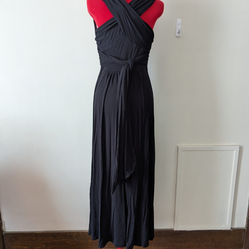 Anthropologie Vanessa Virginia Black Sleeveless Maxi Dress - Picture 3 of 4